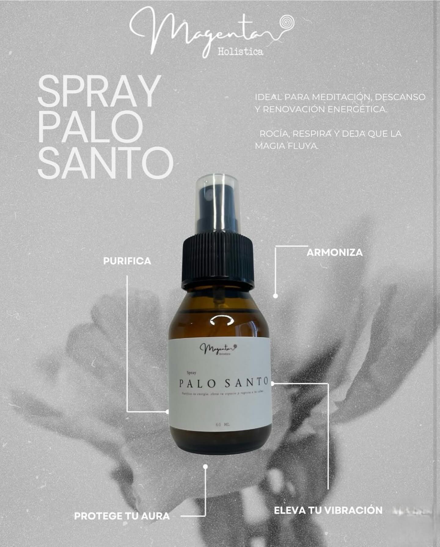 Spray de Palo Santo Magenta Holística